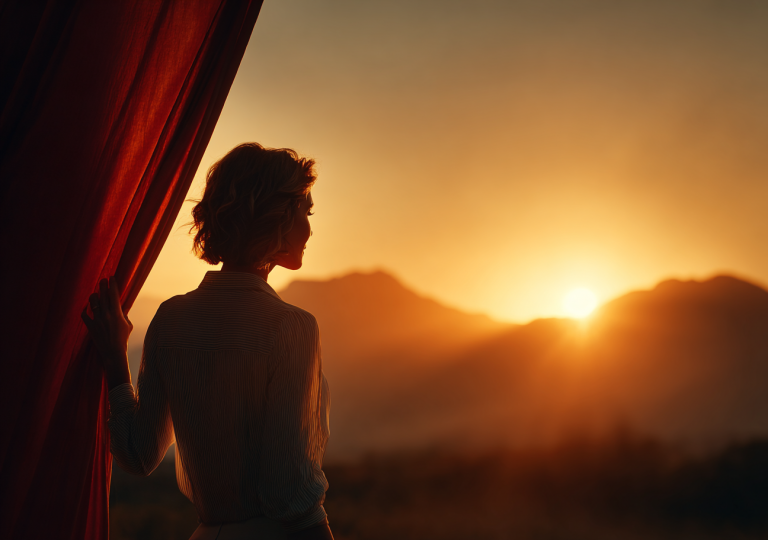 Die Schleier fallen – Sonnenaufgang hinter einem Vorhang